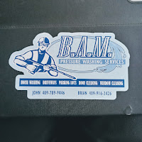B.A.M Pressure washing services logo